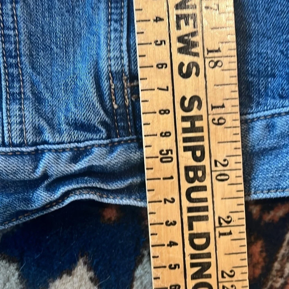 LOFT Denim Trucker Jacket in Classic Indigo Wash Size XS - Picture 9 of 10